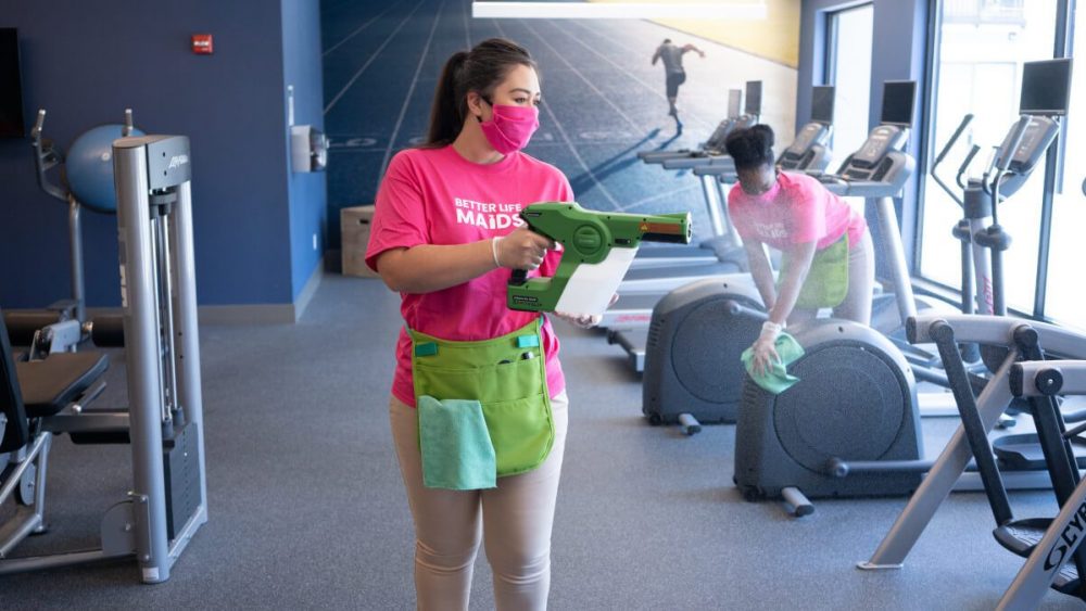 Better Life Maids Providing Commercial Cleaning Services to a Gym in St. Charles