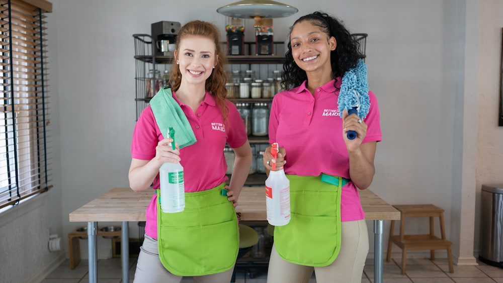 House Cleaners From Better Life Maids Offering House Cleaning Services To A Client In Clayton