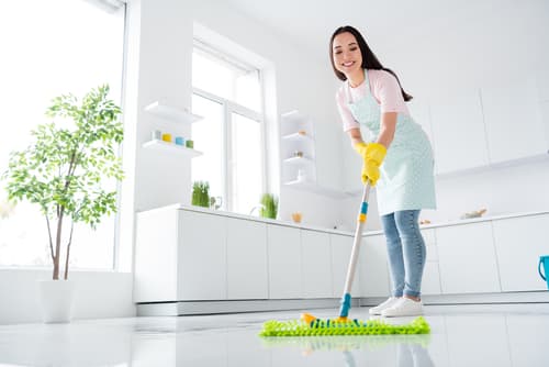 How do you disinfect hardwood floors without damaging them