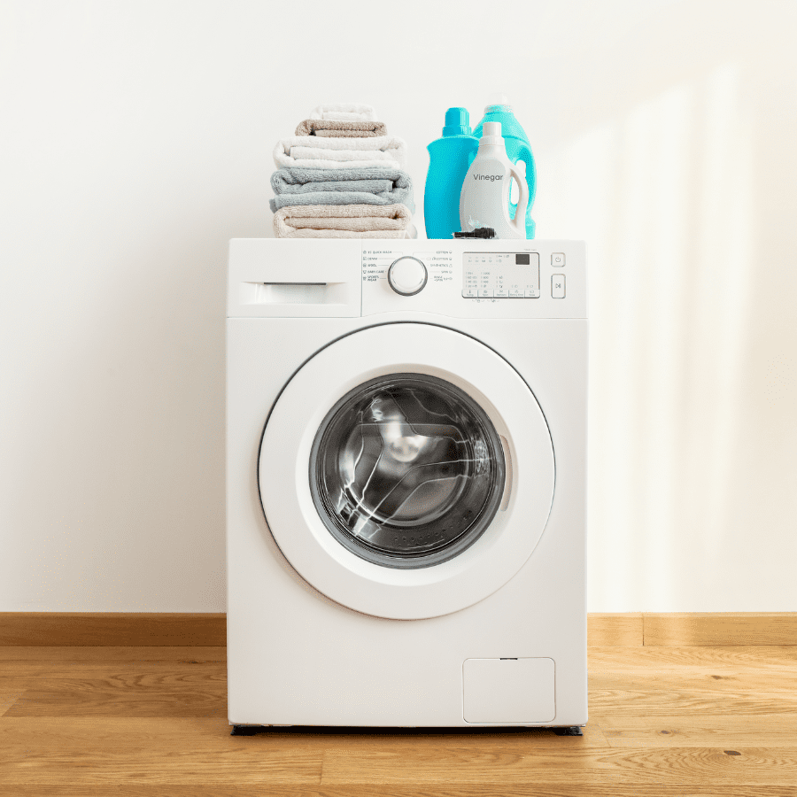 laundry machine and vinegar for fabric softener 