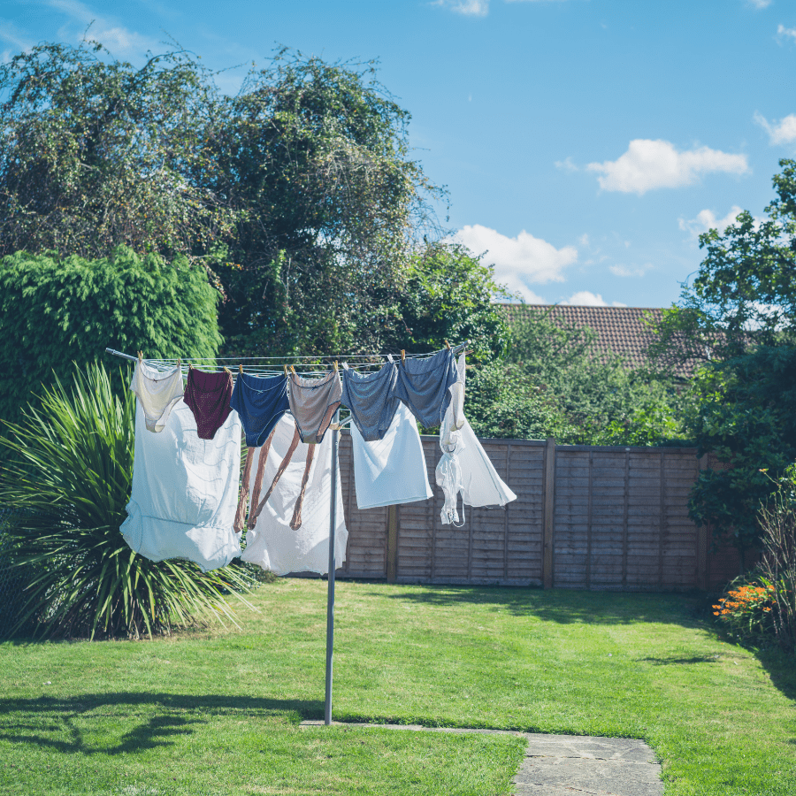 clothes drying outside 