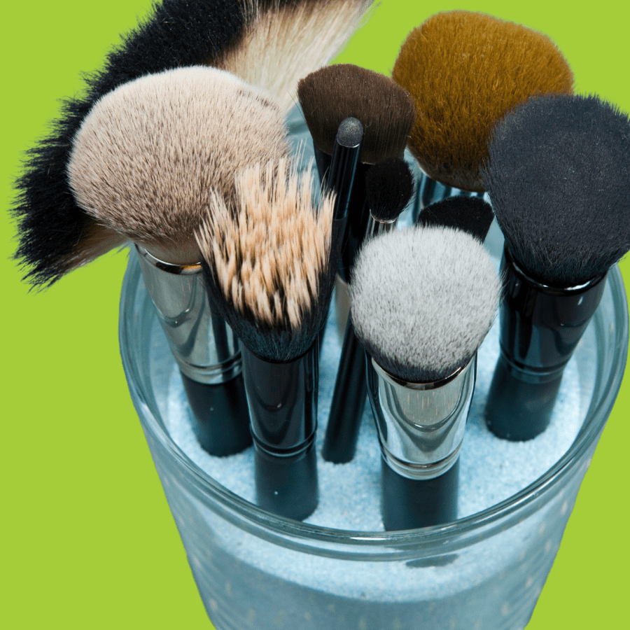 makeup brush storage jar 