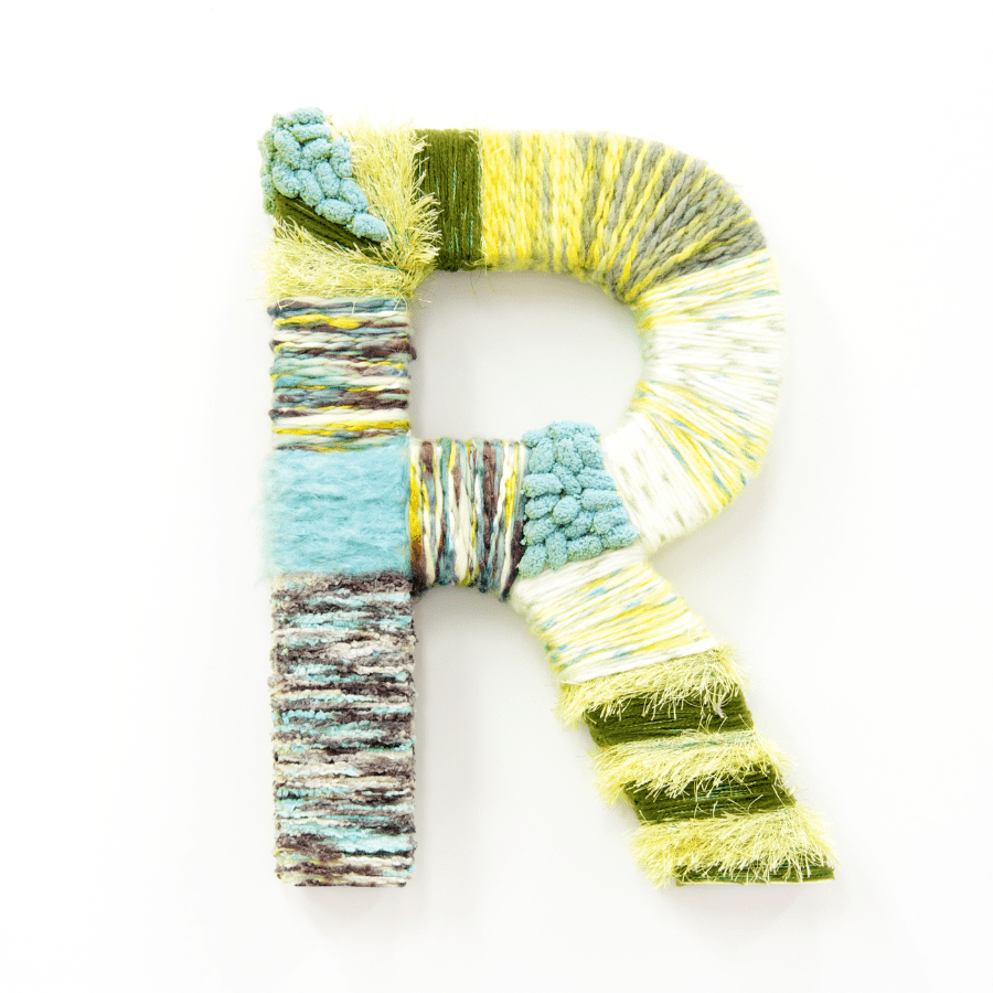 yarn wrapped letter for fun summer project